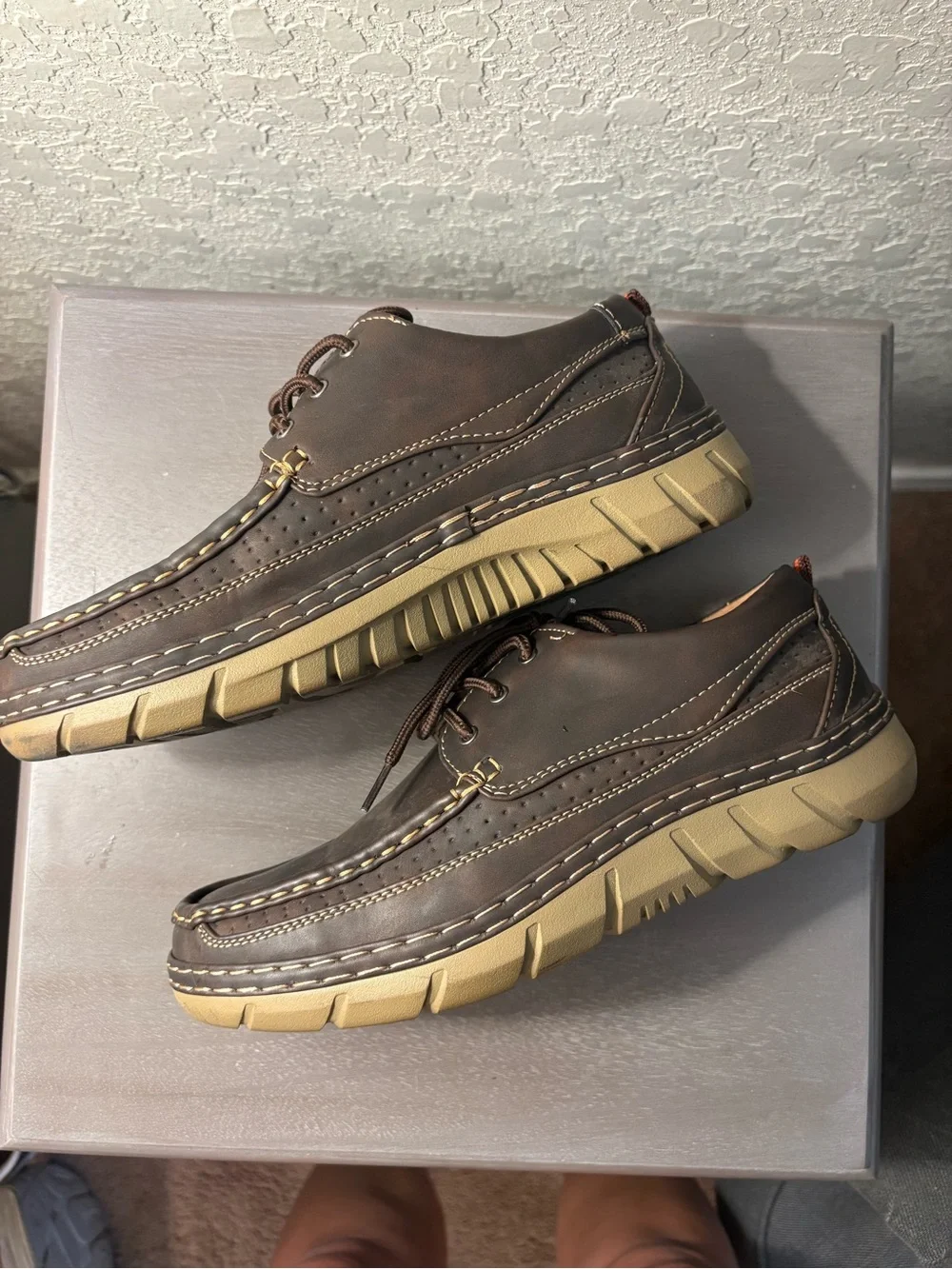 Men's Brown Casual Lace-Up Boat Shoes size 7.5